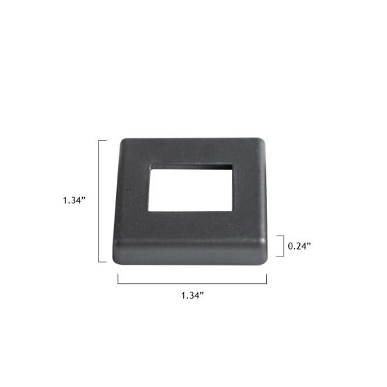 Steel Pitch Base Collar | 1/2" Square | Low Profile | Satin Black