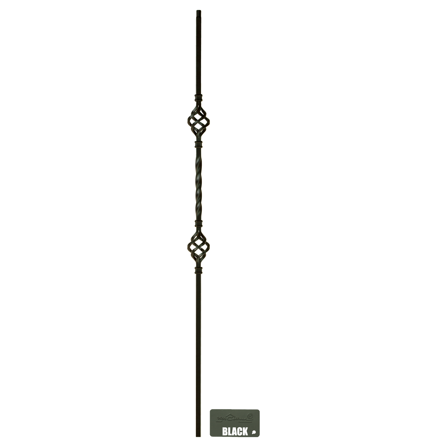 2BASK44 | Double Basket Iron Baluster | 2553 | 1/2"