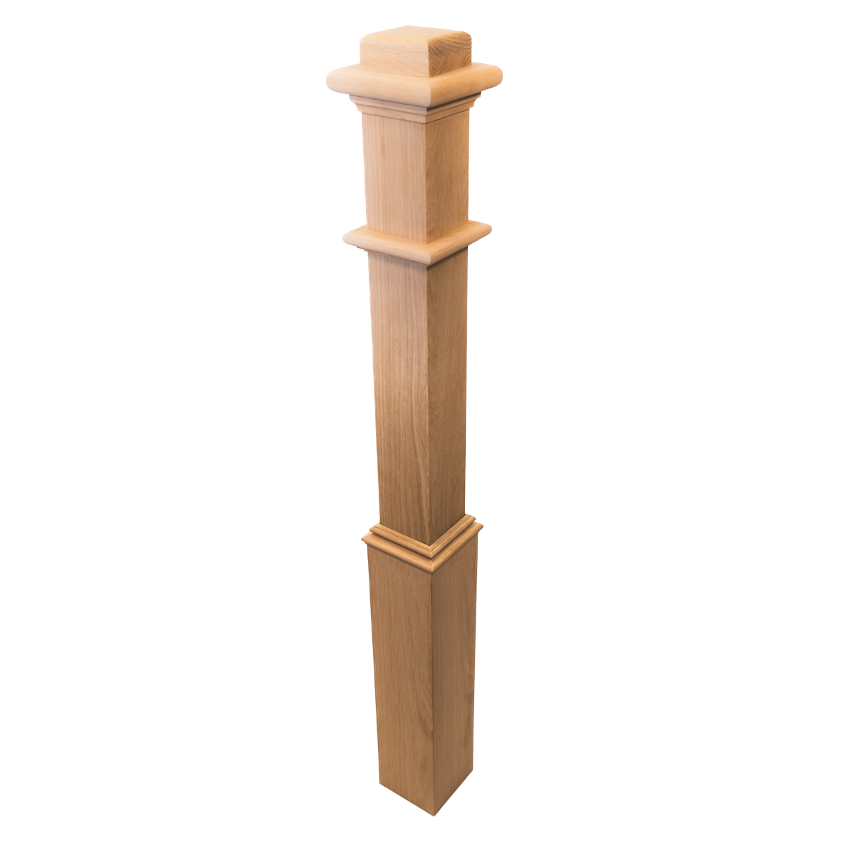 960 - Box Newel - Plain Style With Pedestal - 48" x 4 1/2"