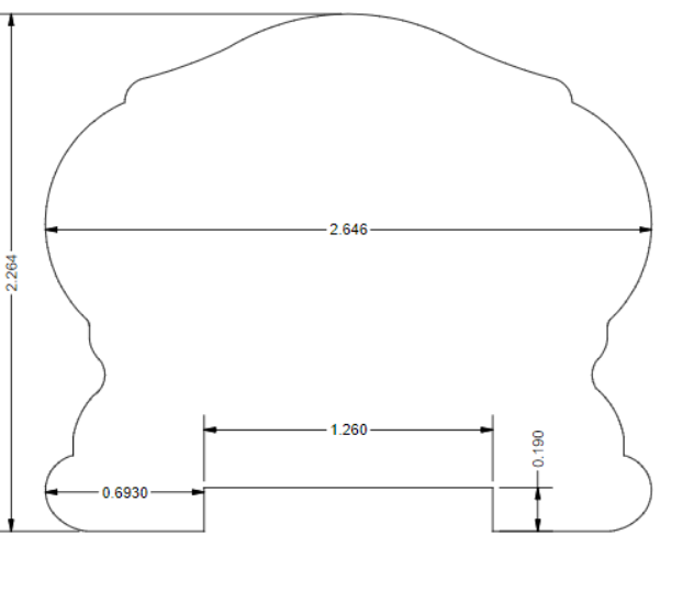 C-6310P-S | 1 3/4" Plowed Handrail with Fillet | Rail