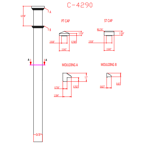 C-4290 | Landing Box Newel