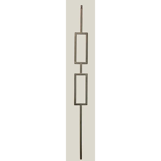 M438 | 2671 | Double Square Panel Iron Baluster 1/2"