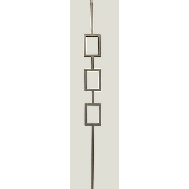 M439 | 2672 | Triple Square Panel Iron Baluster 1/2"