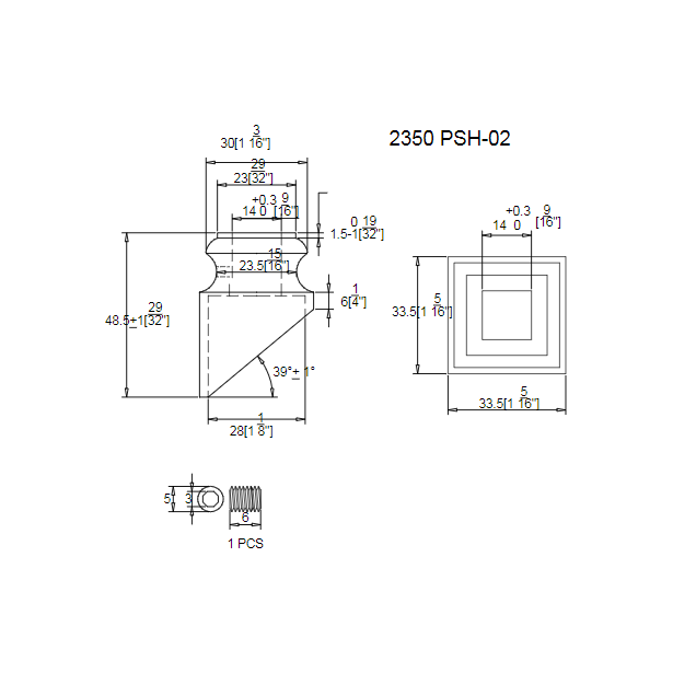PSH-02 2350 | Pitch Shoe with Set Screw