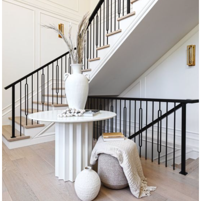 Steel Tube Balusters | Geometric 1/2" Square Series With Dowel Top | Single Feature | Satin Black