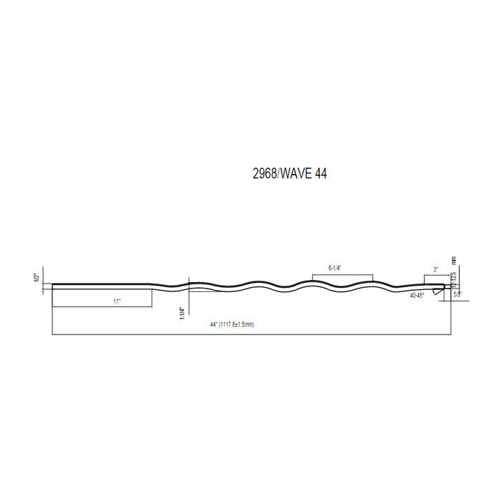 WAVE 2968 | Wave Iron Baluster 1/2"