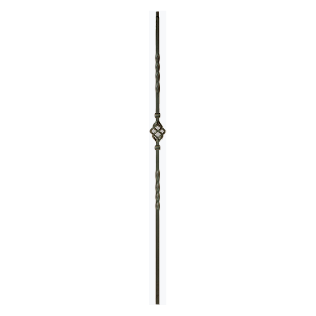 1BASK44 |  Single Basket Iron Baluster | 2552 | 1/2"