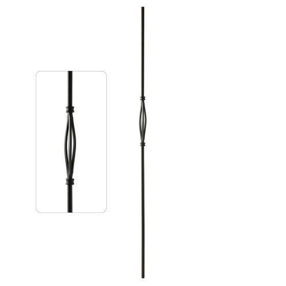 Steel Tube Balusters | 1/2" Round Series | Single Basket