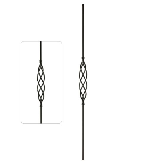 Steel Tube Balusters | 1/2" Round Series | Single Long Basket