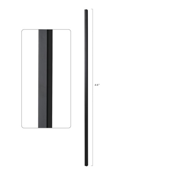 Steel Tube Balusters | 1" Square Series | Plain | Satin Black