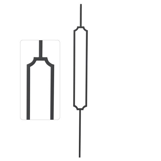 TL91 | Steel Tube Balusters | Geometric 1/2" Square Series with Dowel Top
