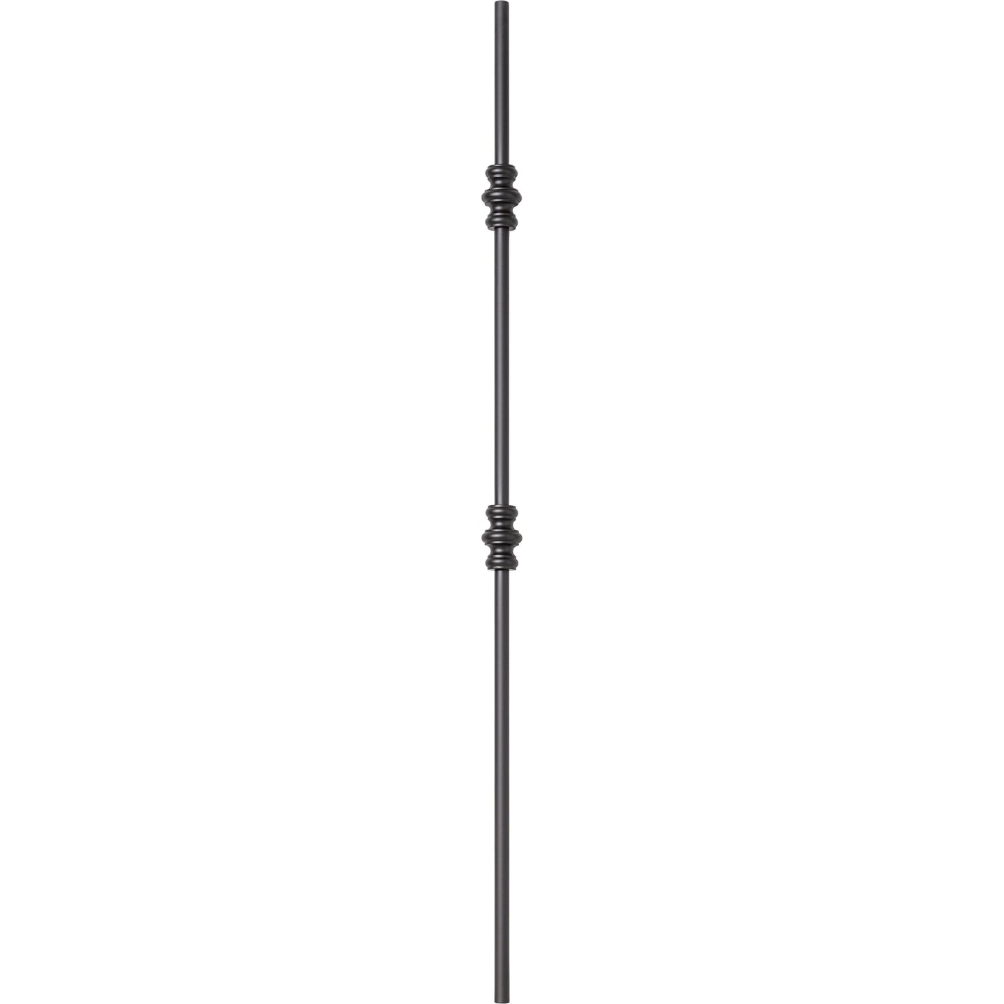 Iron Baluster | Double Knuckle | Round | Satin Black | 5/8" x 44"