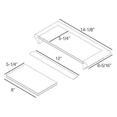 8271 | Complete Universal Tread Kit | False Tread Cap | Riser | Trim