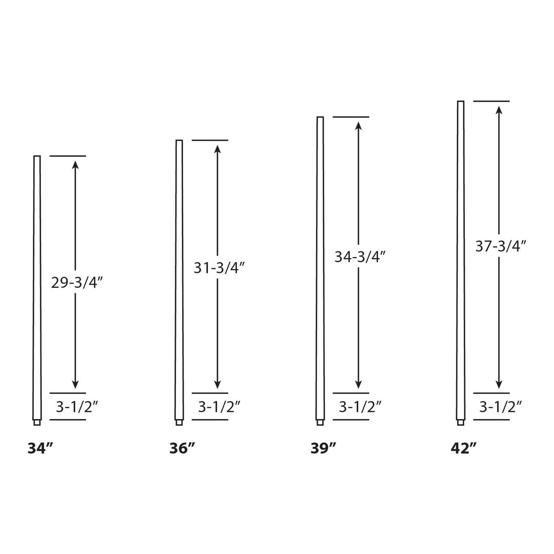 5040 | Wood Baluster | Craftsman Tapered Round | 1-1/4"