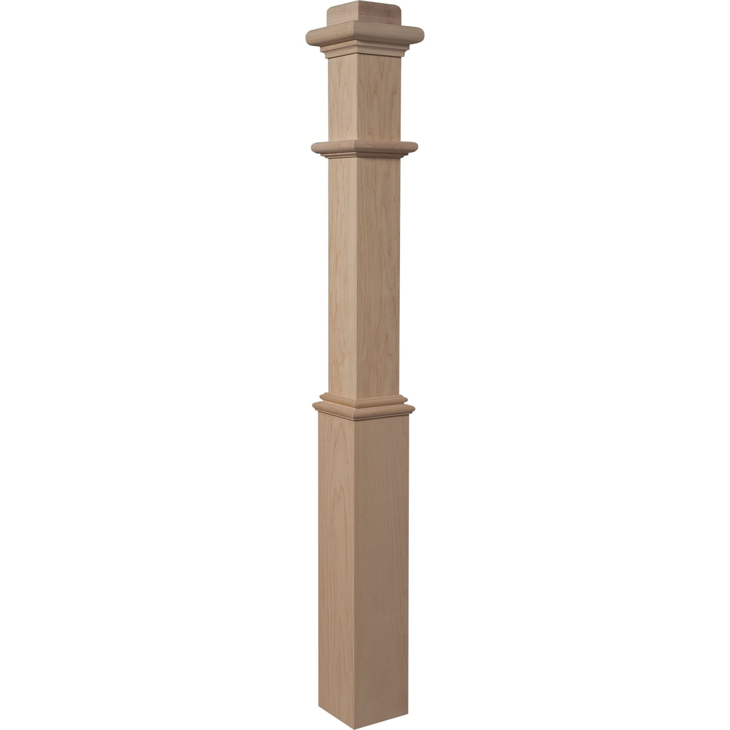 960 - Box Newel - Plain Style With Pedestal - 48" x 4 1/2"