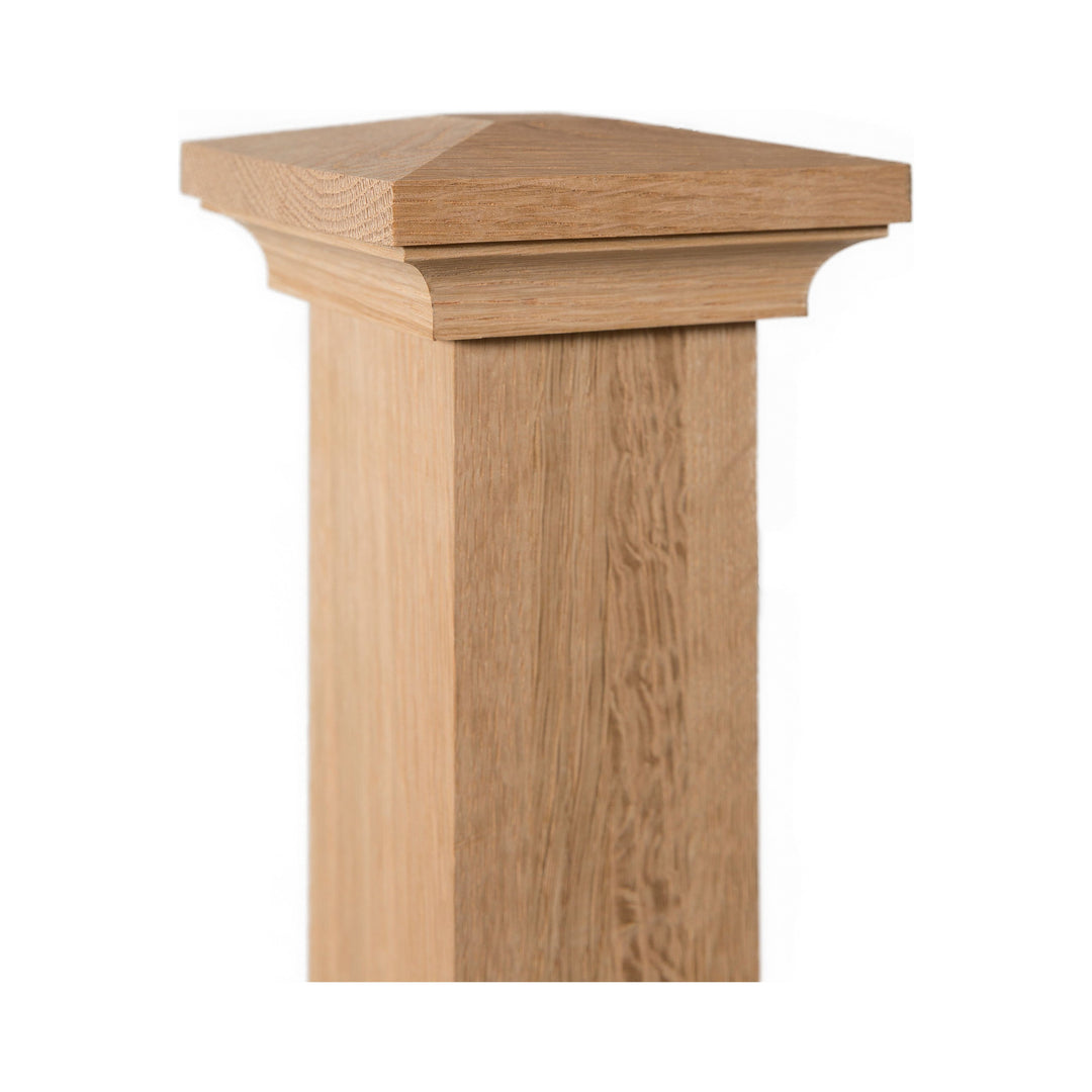 935 | Flat Peak Newel Cap | Fits 3 1/2" Post