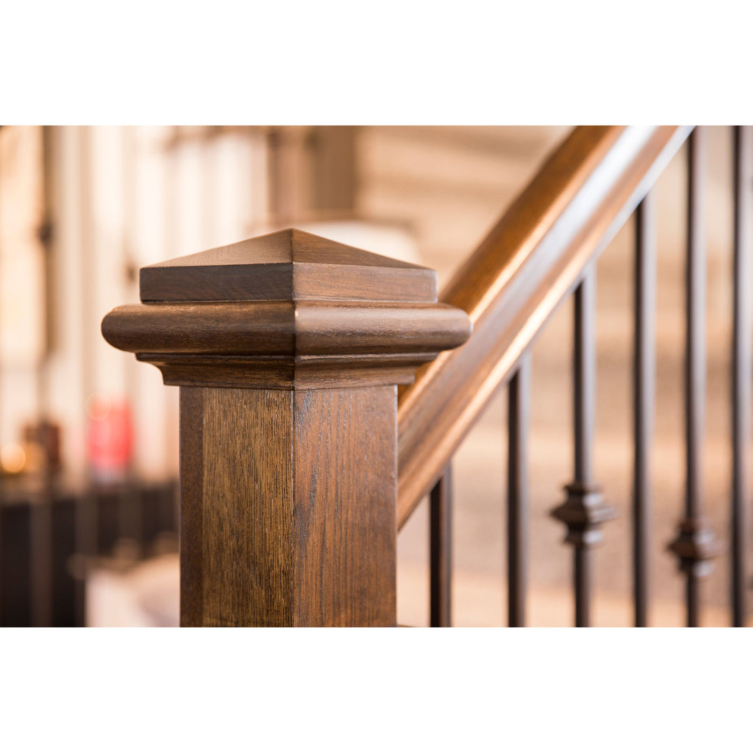 B350 | Box Newel Cap | "B" Style Pyramid Top | Fits 3 1/2" Post