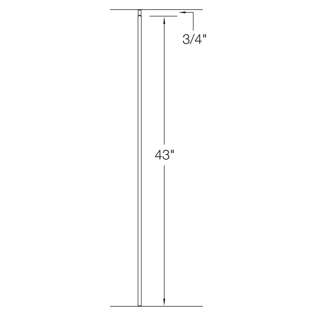T01 | Iron Baluster | Standard Plain | 1/2" x 44"