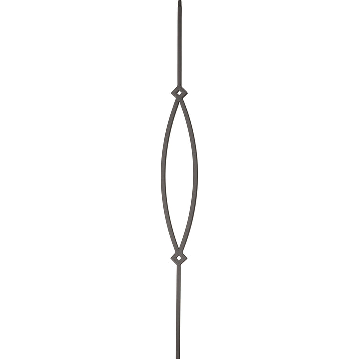 T16 | Iron Baluster | Pointed Oval | 1/2" x 44"