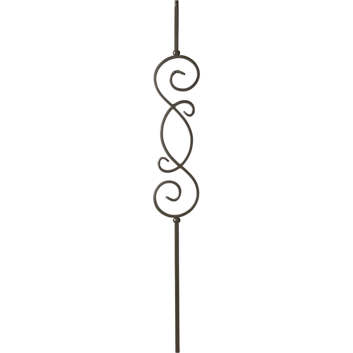 T57 | Iron Baluster | "S" Scroll V2 | 1/2" x 44"