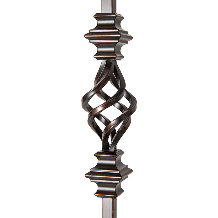T62 | Iron Baluster | Basket with Knuckles | 1/2" x 44"