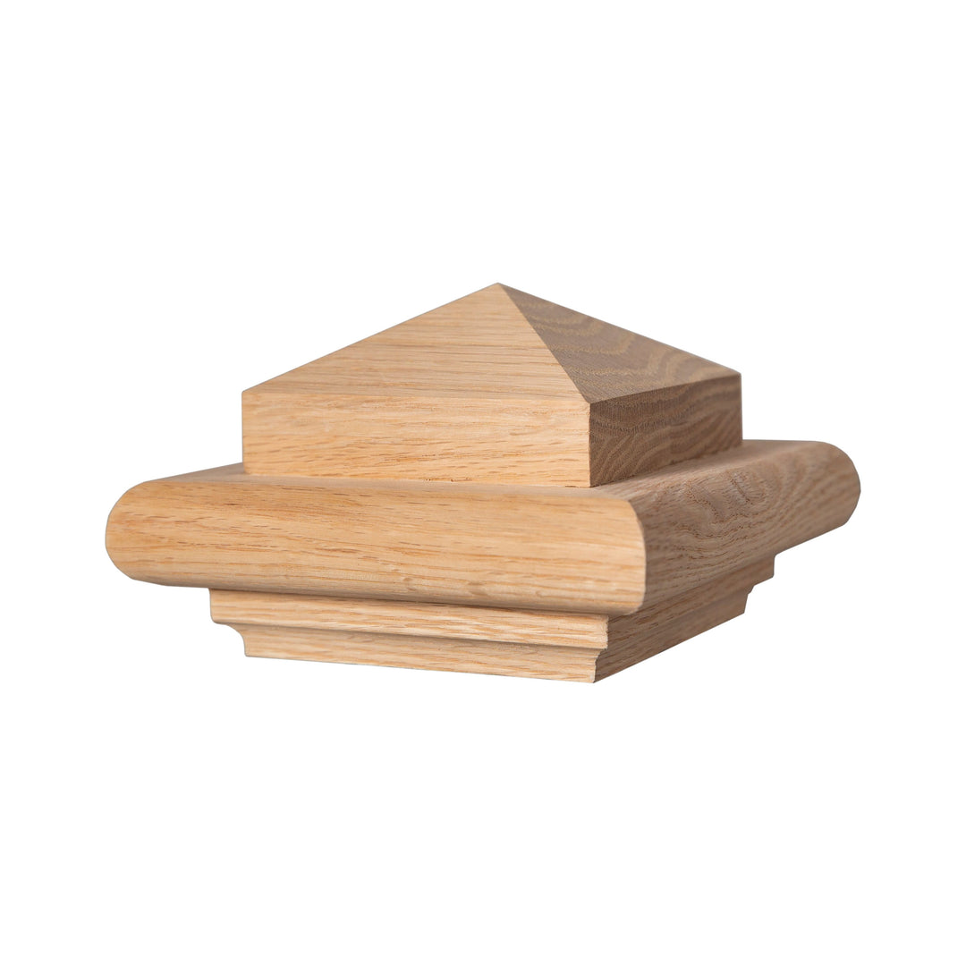 B350 | Box Newel Cap | "B" Style Pyramid Top | Fits 3 1/2" Post