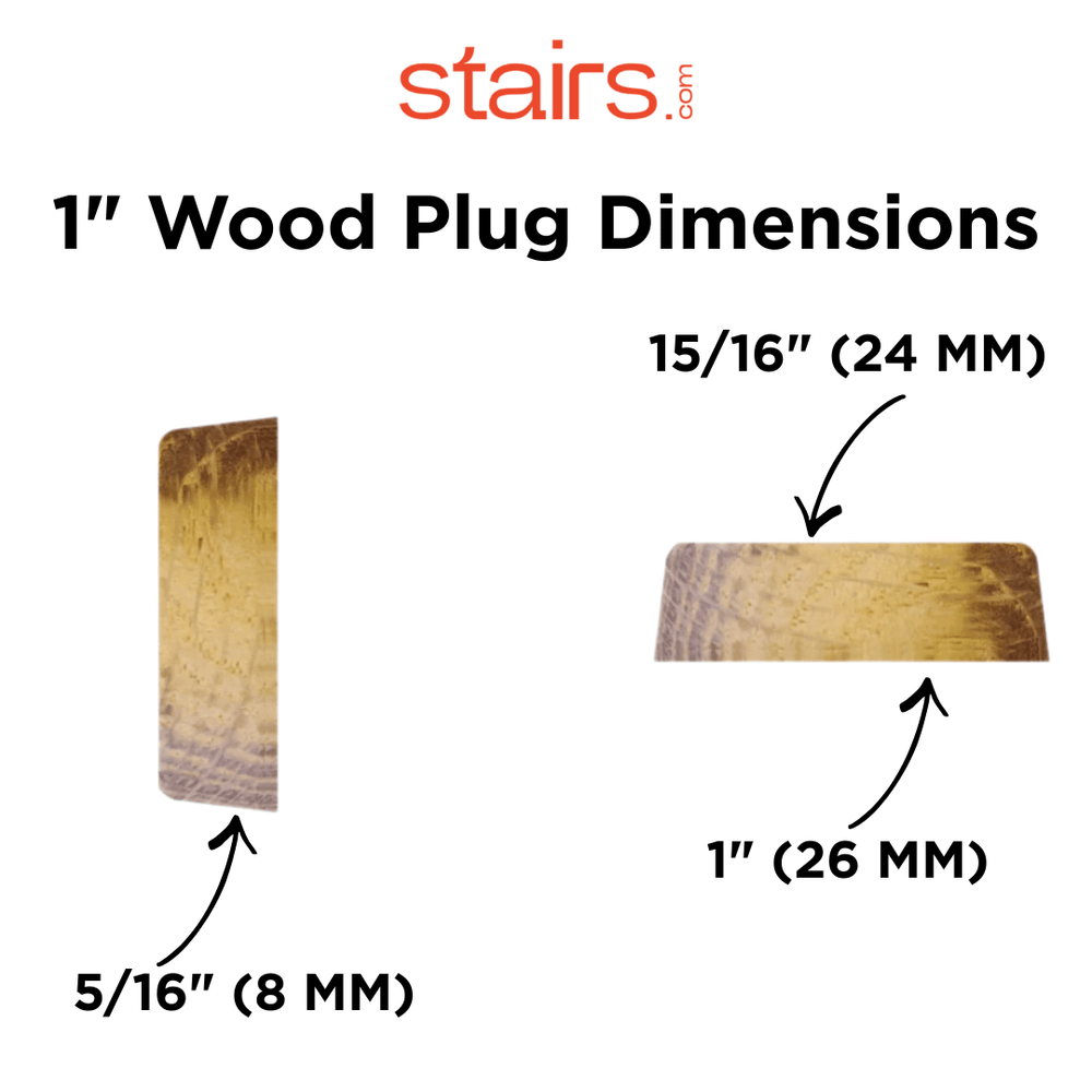 1" Tapered Wood Plugs - All Things Stairs