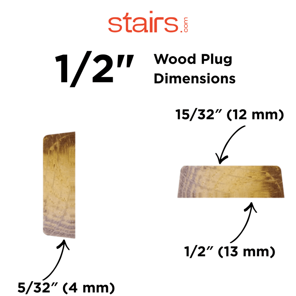 1/2" Tapered Wood Plugs - All Things Stairs