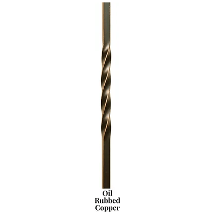 1TW44 | Single Twist Iron Baluster | 2550 | 1/2" - All Things Stairs