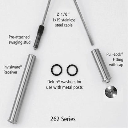 RailFX® Cable Rail Kits | 262 Series | Ø 1/8" Cable | Through-Post | Metal Post Applications