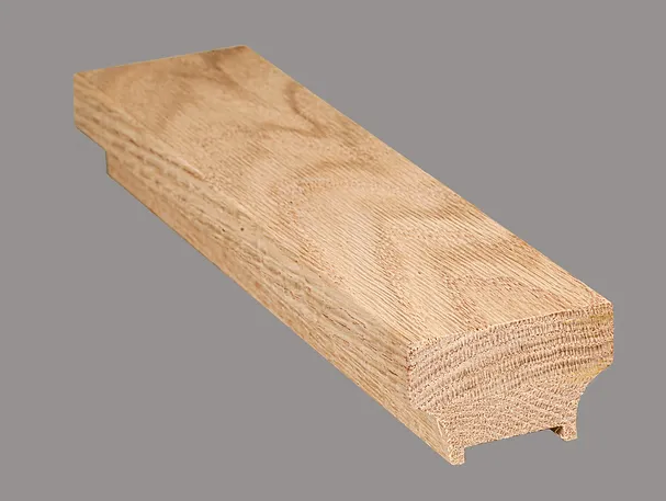 C-6840-PS | Craftsman "T" Rail | Solid Cap | Plowed 1-1/4" with Fillet| RED OAK