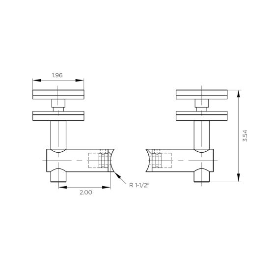 Glass Standoffs for Post