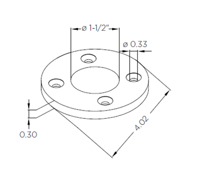 Round | Anchor Plate | Alloy 304