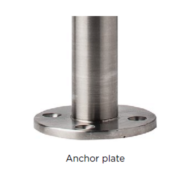 Round | Plain Posts with Anchor Plate