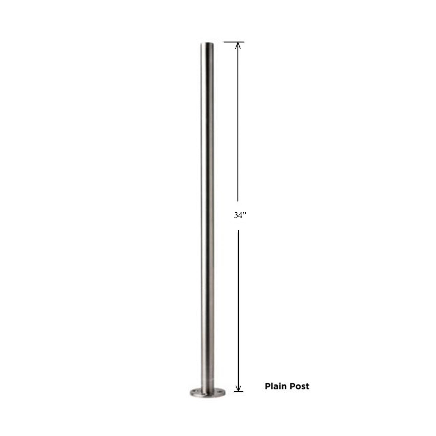 Round | Plain Posts with Anchor Plate