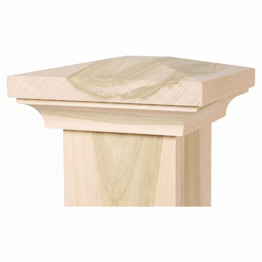 935 | Flat Peak Newel Cap | Fits 3 1/2" Post - All Things Stairs