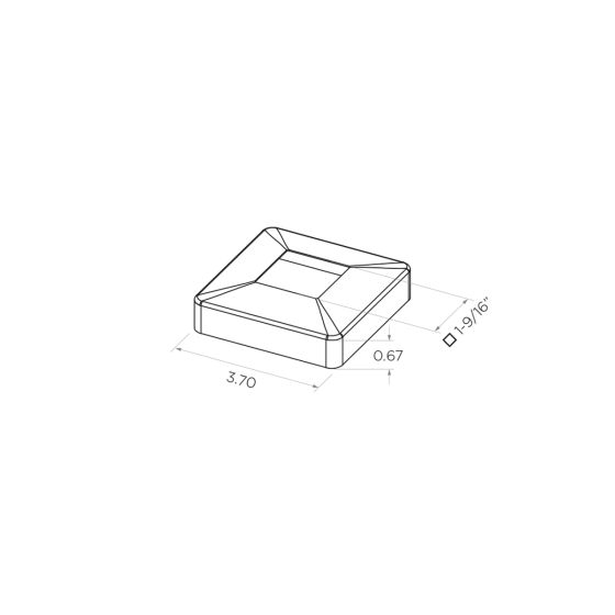 Square | Cover Flange for Square Post | Alloy 304