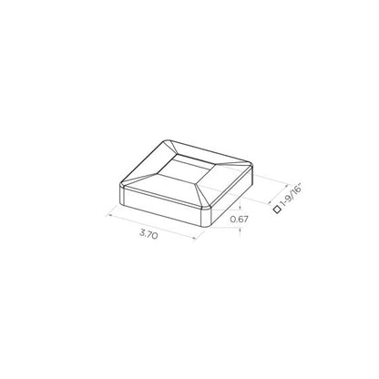 Square | Cover Flange for Square Post | Alloy 304