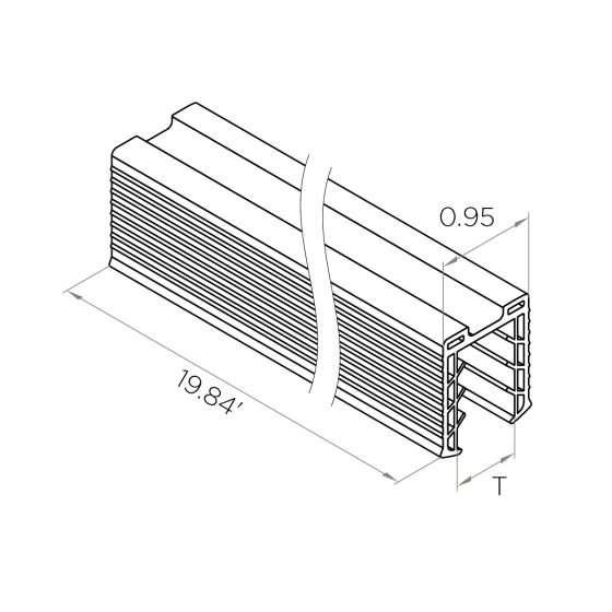 Square Gasket for Cap Rail