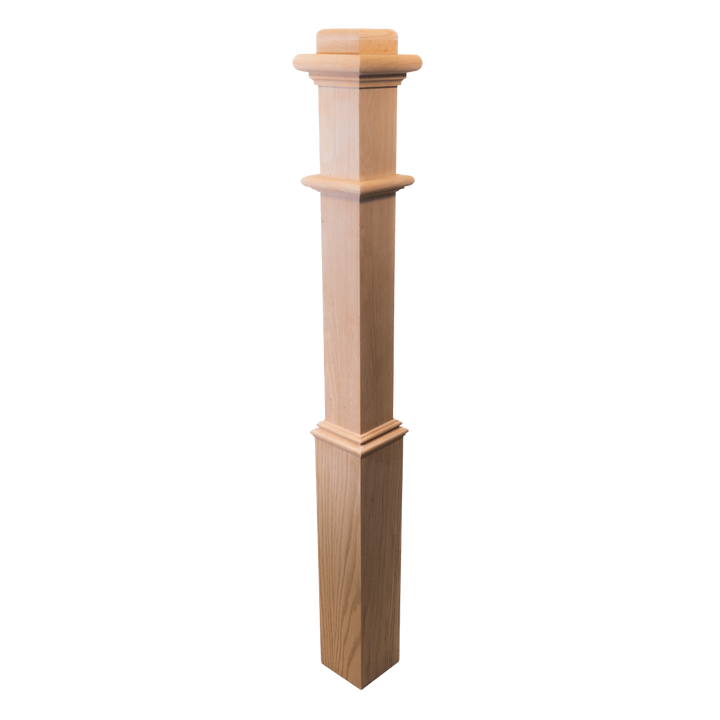 CLEARANCE 960 | Box Newel | Plain Style With Pedestal | 48" x 4 1/2"