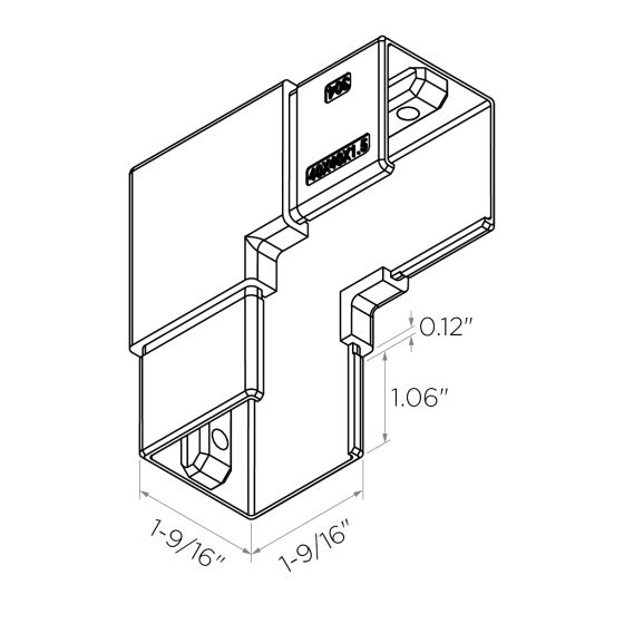 90˚ | Square | Mitered Elbow for Cap Rail | Alloy 304