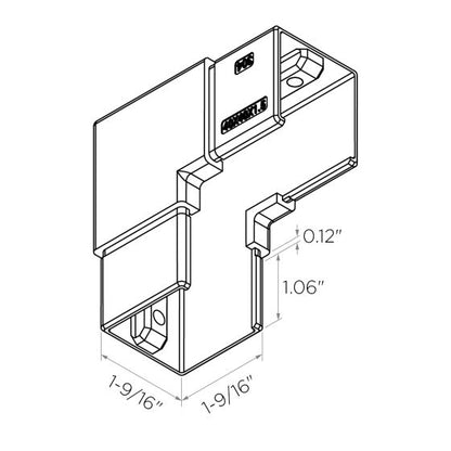 90˚ | Square | Mitered Elbow for Cap Rail | Alloy 304