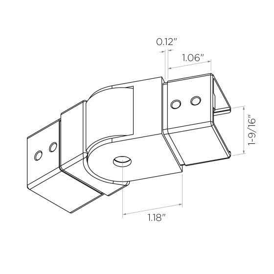 25˚ to 55˚ | Square | Adjustable Vertical Elbow for Cap Rail | Alloy 304