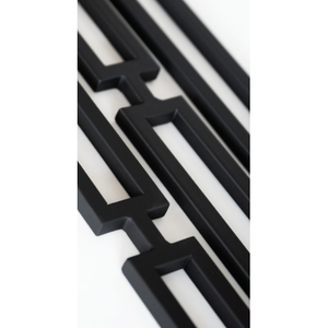 Steel Tube Balusters | Geometric 1/2" Square Series With Dowel Top | Double Feature | Satin Black