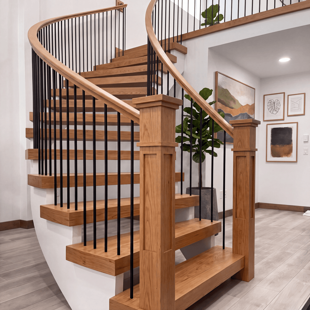C-6840-PS | Craftsman "T" Rail | Solid Cap | Plowed 1-1/4" with Fillet - All Things Stairs