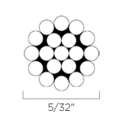 Stainless Steel Cable | 1x19 | Ø 5/32"