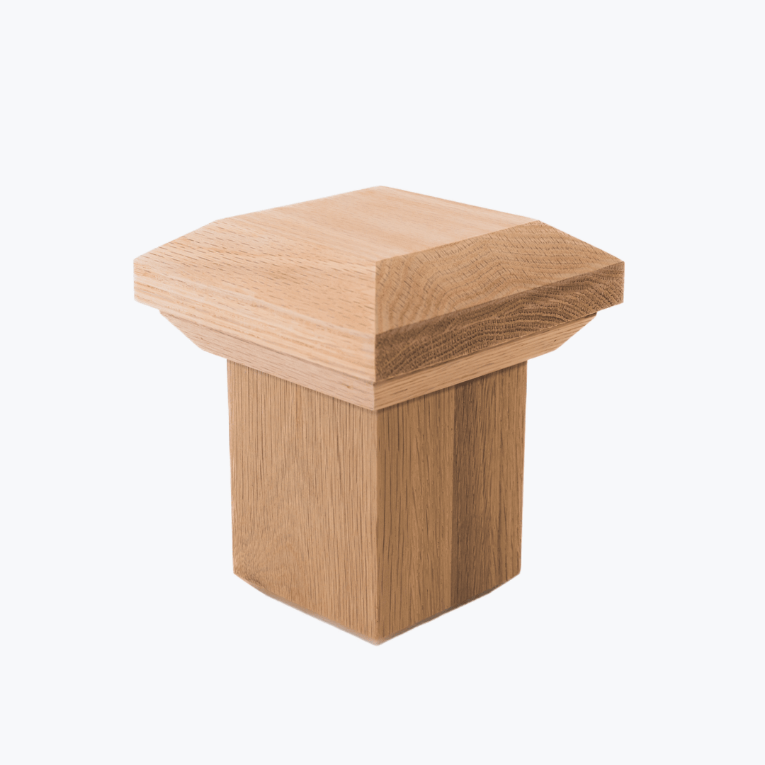 C300 | Box Newel Cap | "C" Style Beveled Top | Fits 3" Post - All Things Stairs