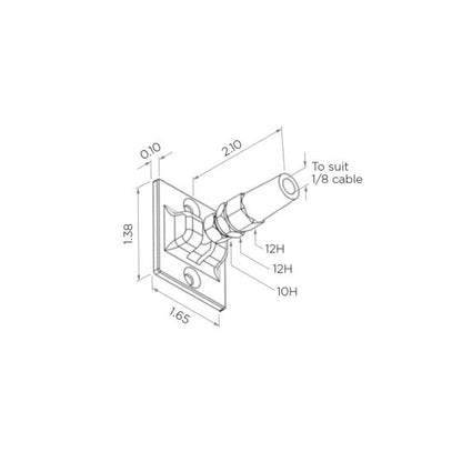 Bezdan Cable Non-Tensioner | Surface Mount | Metal and Wood Post (Level and Stair)