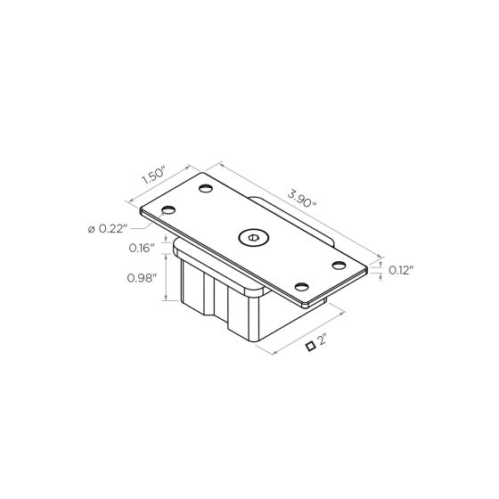 Bezdan Cable Fixed Saddle | Top Mount Bracket for Bezdan Fascia Mount Cable Post