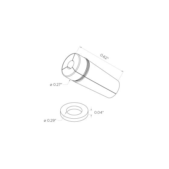 Bezdan Cable 1/8" Dia. Replacement Jaw and Brass Washer